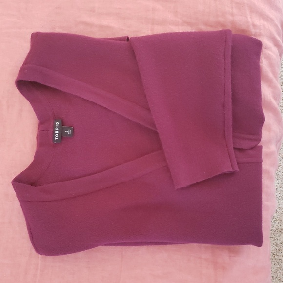 torrid Sweaters - Torrid Purple Open Front Long Cardigan